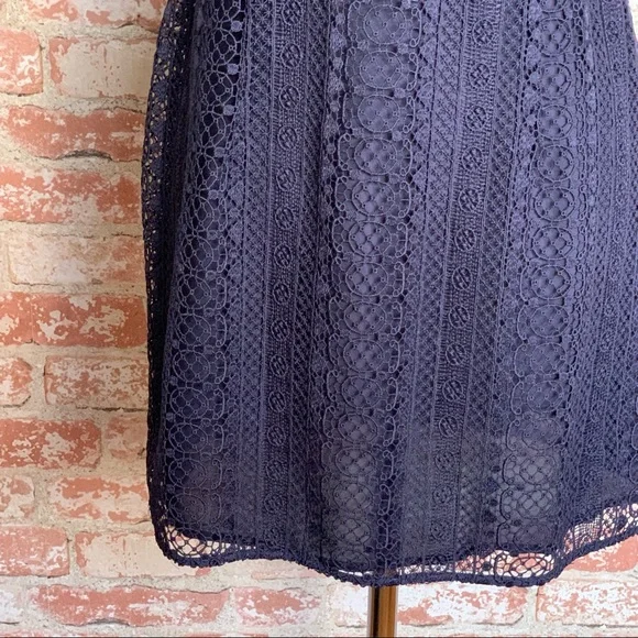 H&M Crochet Lace Dress Navy - Picture 4 of 8